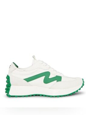 Steve Madden White Sneakers with Green Accents